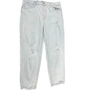 Wild Fable Mom Jeans Lightwash Distressed Super High Rise Womens Size 16